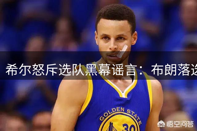 希尔怒斥选队黑幕谣言：布朗落选纯属战术考量 品牌干预论侮辱人格